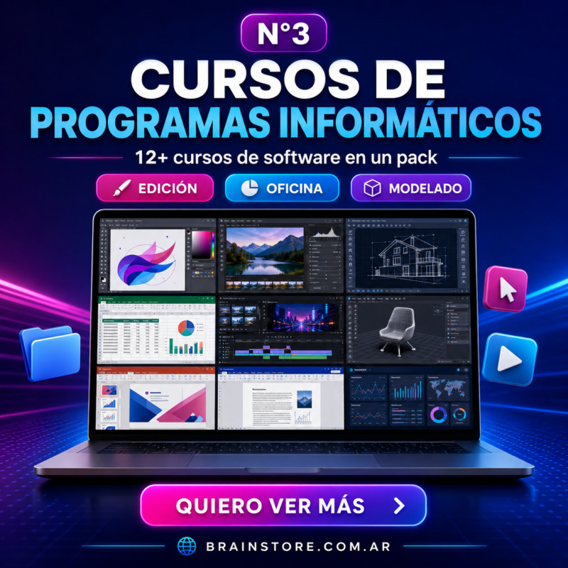 N3: Pack de 12+ cursos de programas informáticos (30GB+)