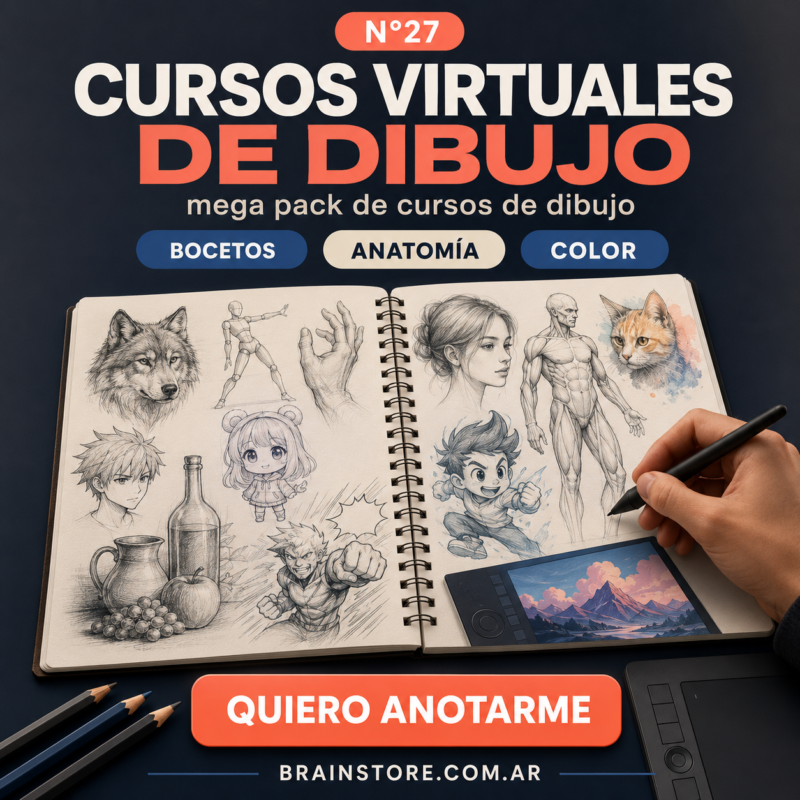 N27: Mega pack de cursos de dibujo (100GB de video)