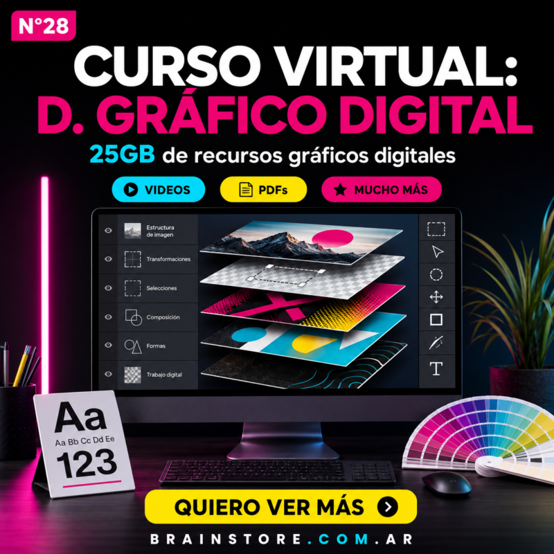 N28: Diseño gráfico digital: 25GB de recursos y archivos