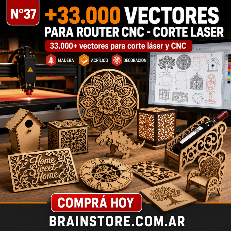 N37: 33.000+ Vectores para corte láser y CNC