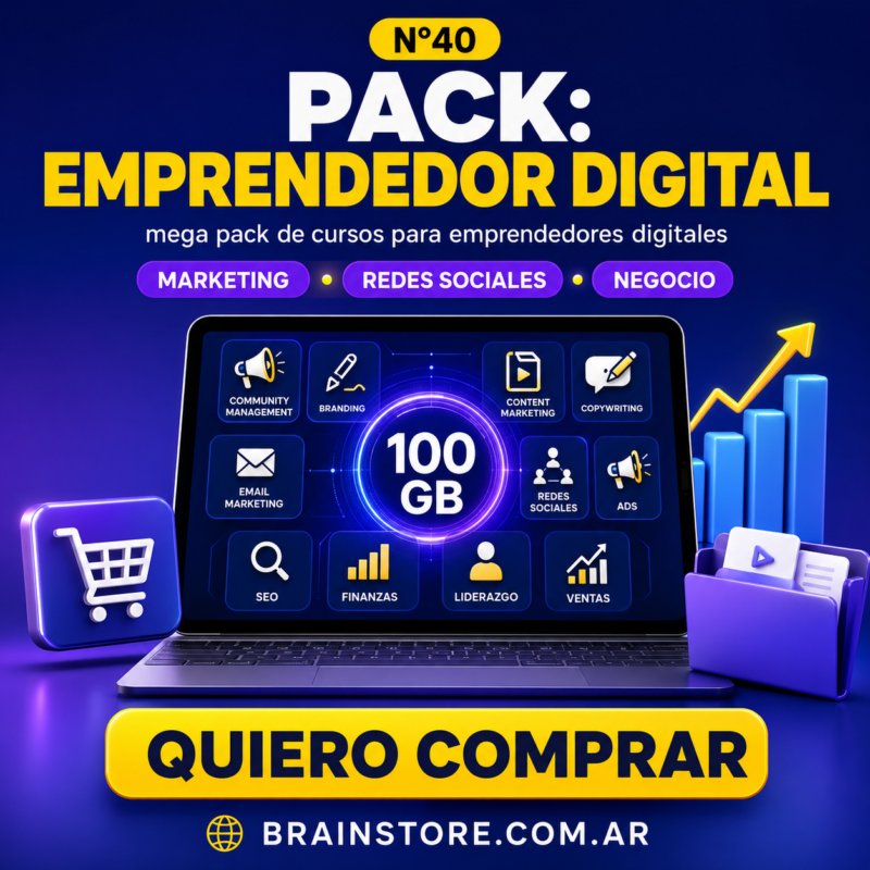 N40: Mega pack “Emprendedor Digital”: 100GB de cursos