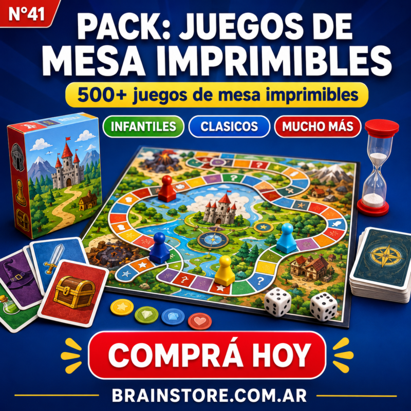 N41: 500+ Juegos de mesa imprimibles para armar en casa