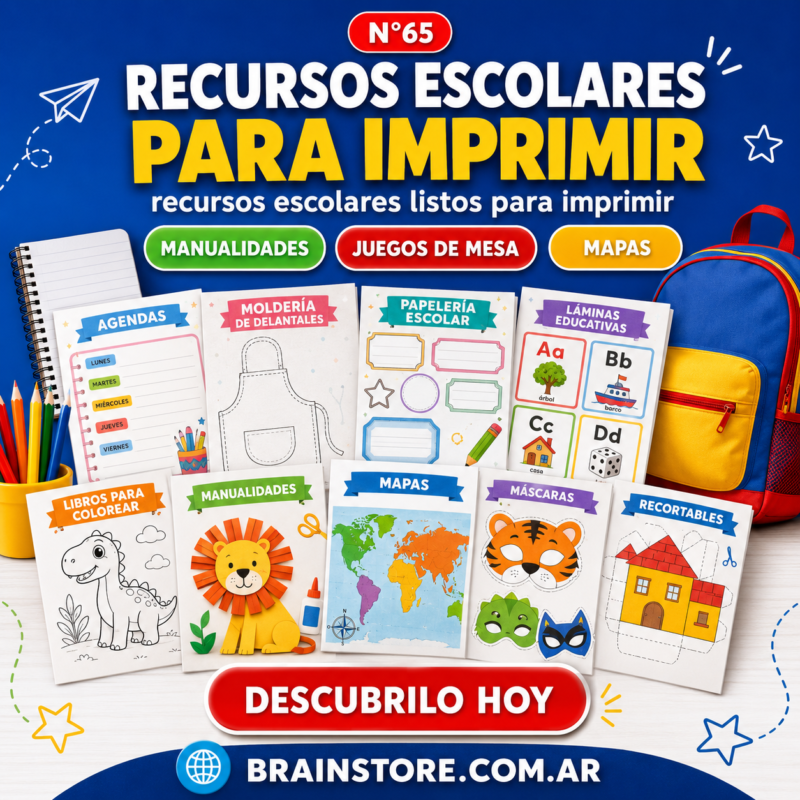 N65: Mega pack de recursos escolares imprimibles