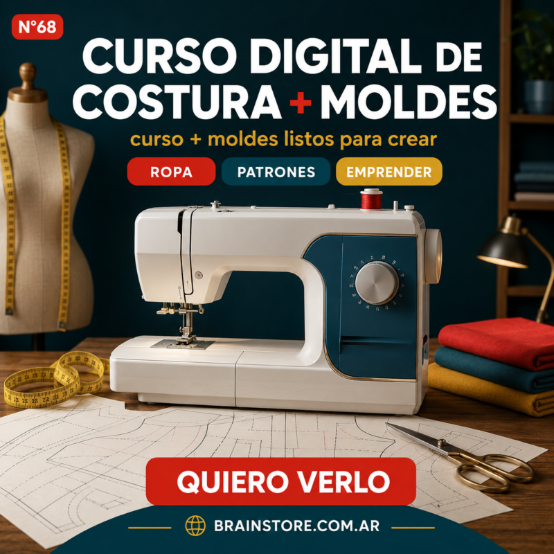 N68: Curso digital de costura + Moldes profesionales