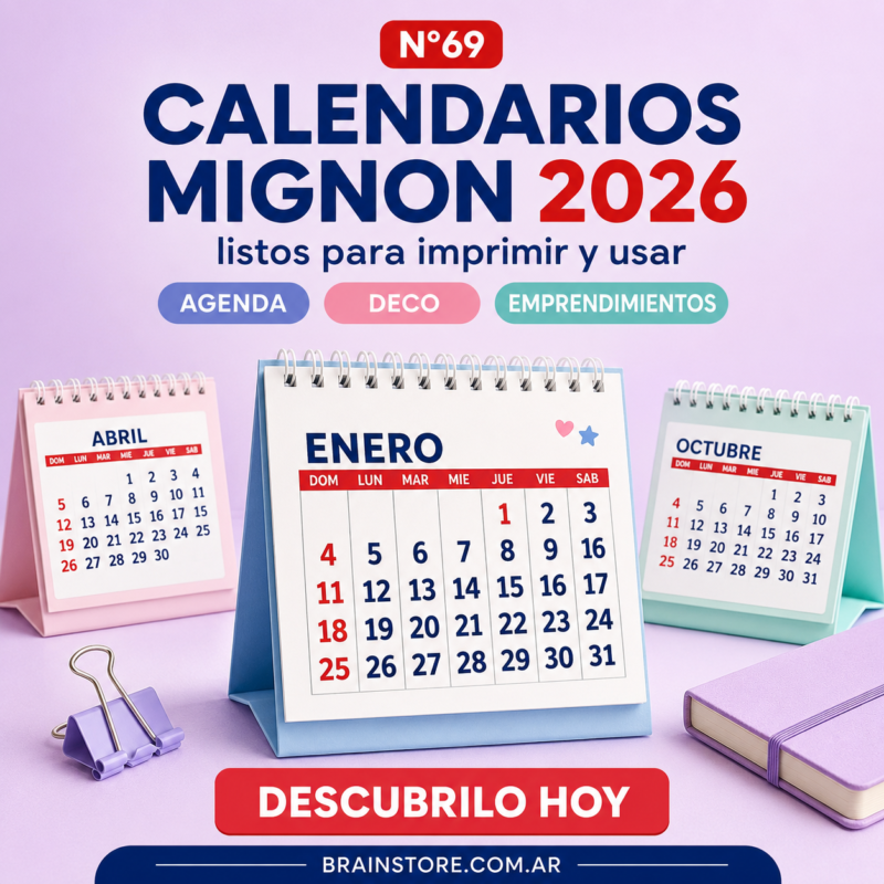 N69: Calendarios Mignon 2026 (Varios colores)