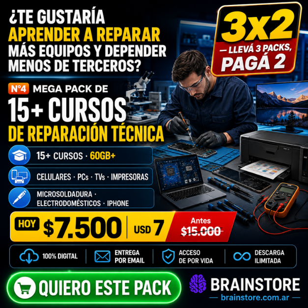 N4: Mega pack de 15+ cursos de reparación técnica (60GB+)