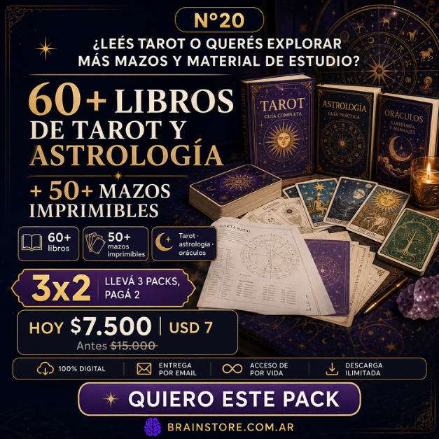 N20: 60+ Libros de tarot y astrología + 50 mazos imprimibles