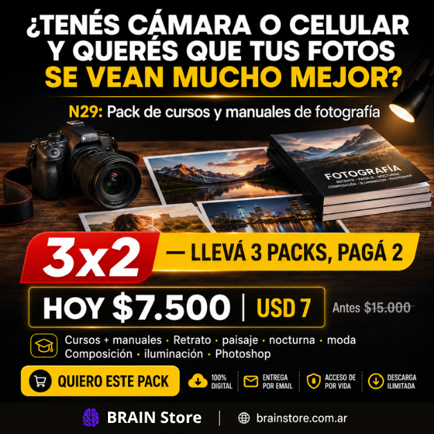 N29: Pack de cursos y manuales de fotografía