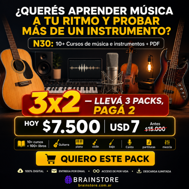N30: 10+ Cursos de música e instrumentos con soporte PDF