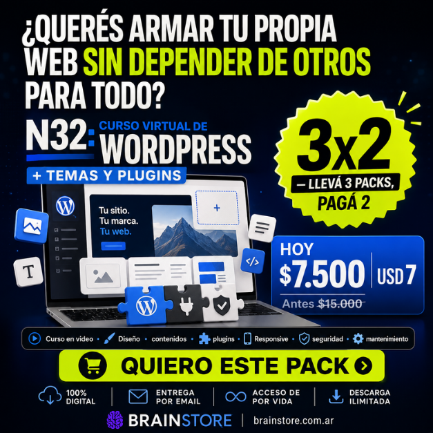 N32: Curso virtual de WordPress + Temas y Plugins