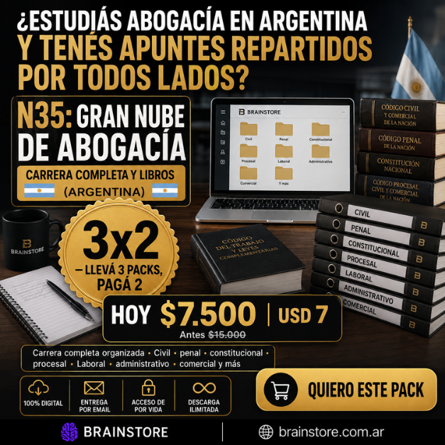 N35: Gran nube de abogacía: Carrera completa y libros (Argentina)