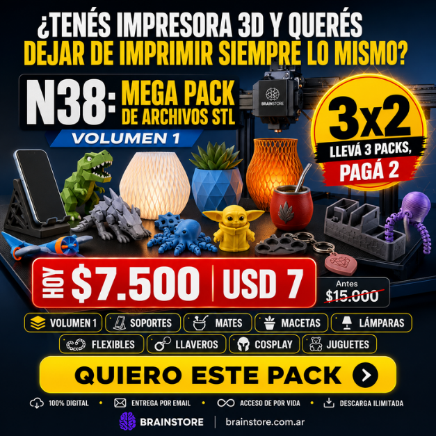N38: Mega pack de archivos STL VOLUMEN 1