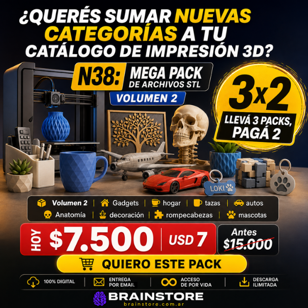 N38: Mega pack de archivos STL VOLUMEN 2