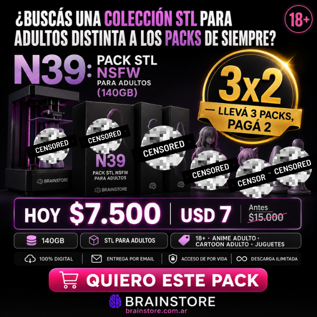 N39: Pack STL NSFW: Imprimibles 3D para adultos (140GB)