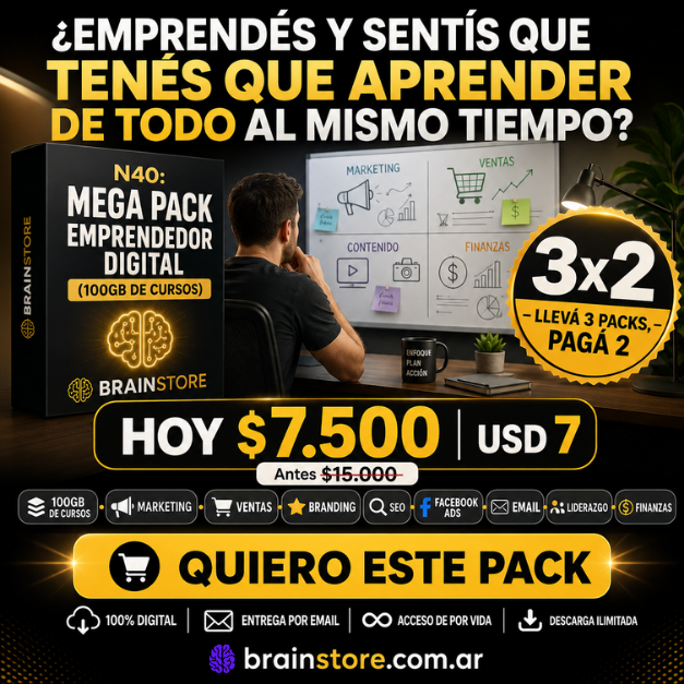 N40: Mega pack “Emprendedor Digital”: 100GB de cursos