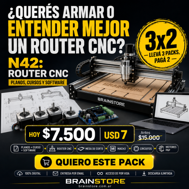 N42: Router CNC: Planos, cursos y software especializado