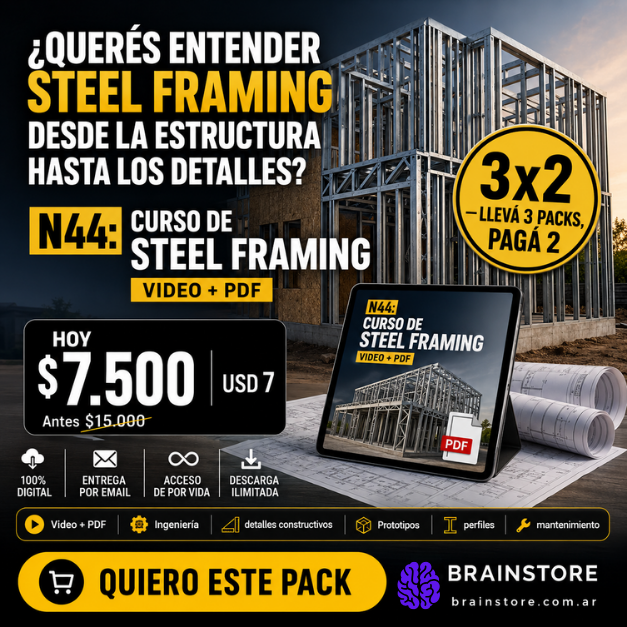 N44: Curso de Steel Framing: Materiales en video y PDF