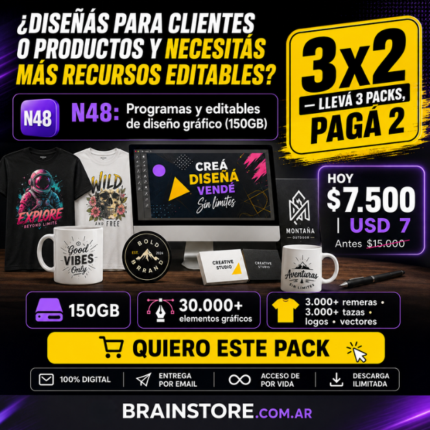 N48: Programas y editables de diseño gráfico (150GB)