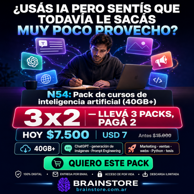 N54: Pack de cursos de inteligencia artificial (40GB+)