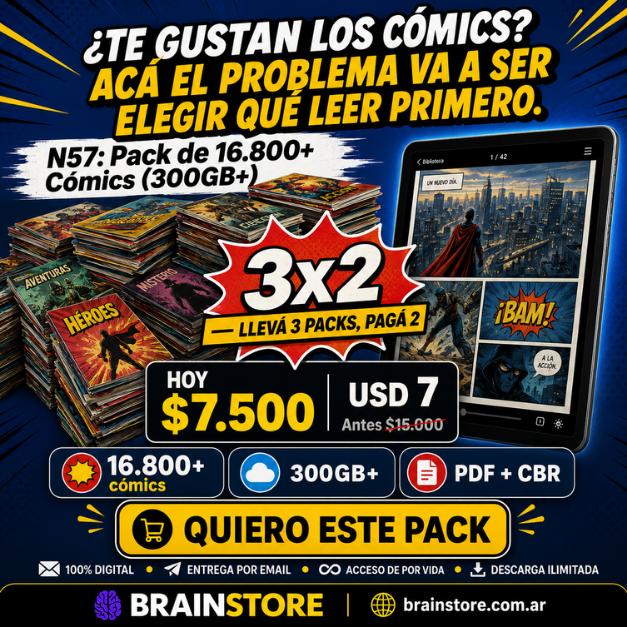 N57: Pack de 16.800+ Cómics en PDF y CBR (300GB+)