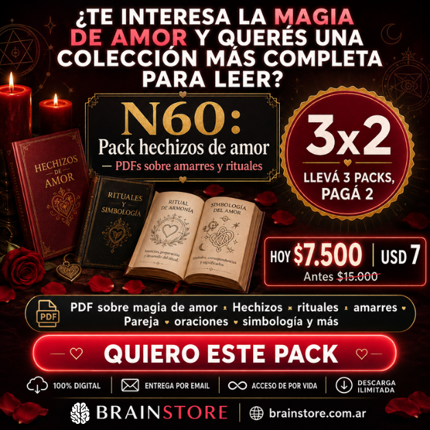 N60: Pack hechizos de amor: PDFs sobre amarres y rituales