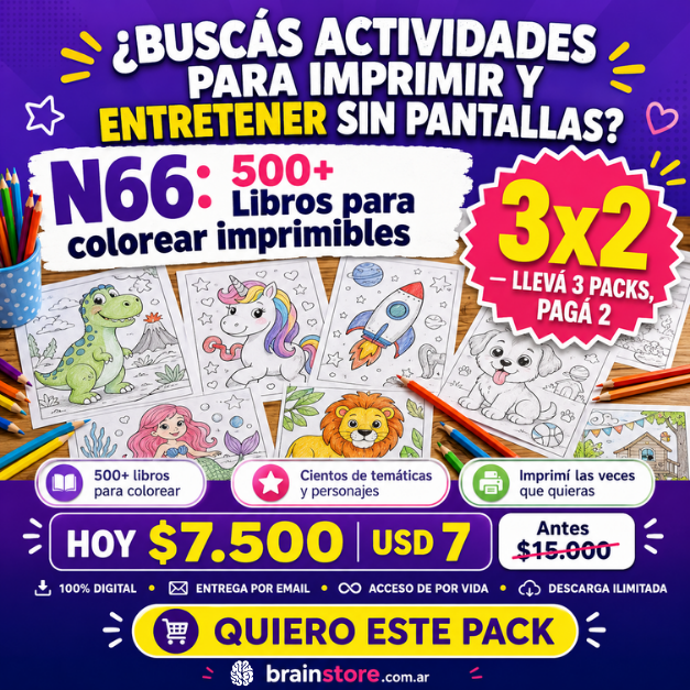 N66: 500+ Libros para colorear imprimibles
