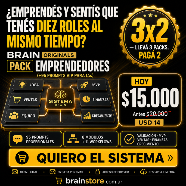 PACK Emprendedores (+95 Prompts VIP para IAs)