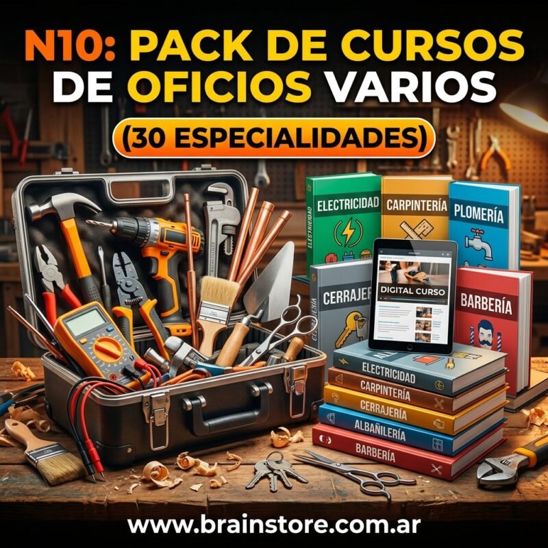 N10: Pack de cursos de oficios varios (30 especialidades)