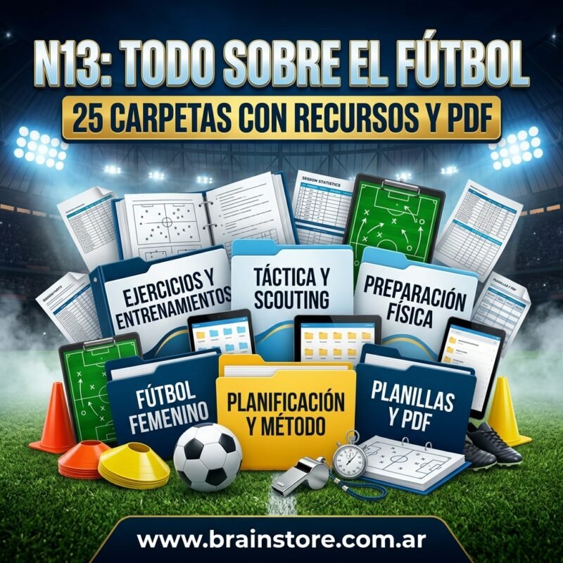 N13: Todo sobre el fútbol: 25 carpetas con recursos y PDF