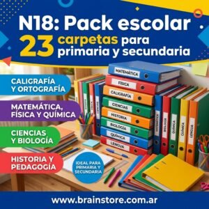 Pack escolar: 23 carpetas para primaria y secundaria
