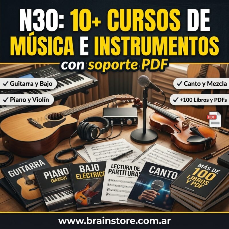 N30: 10+ Cursos de música e instrumentos con soporte PDF