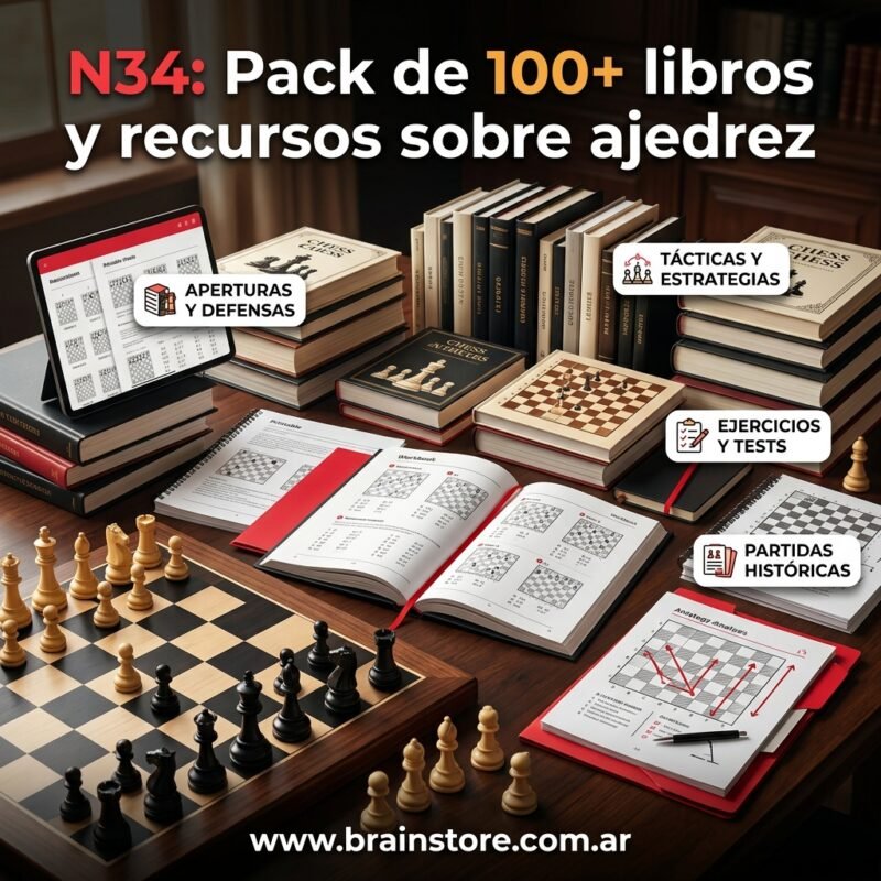 N34: Pack de 100+ libros y recursos sobre ajedrez