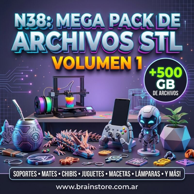 N38: Mega pack de archivos STL VOLUMEN 1
