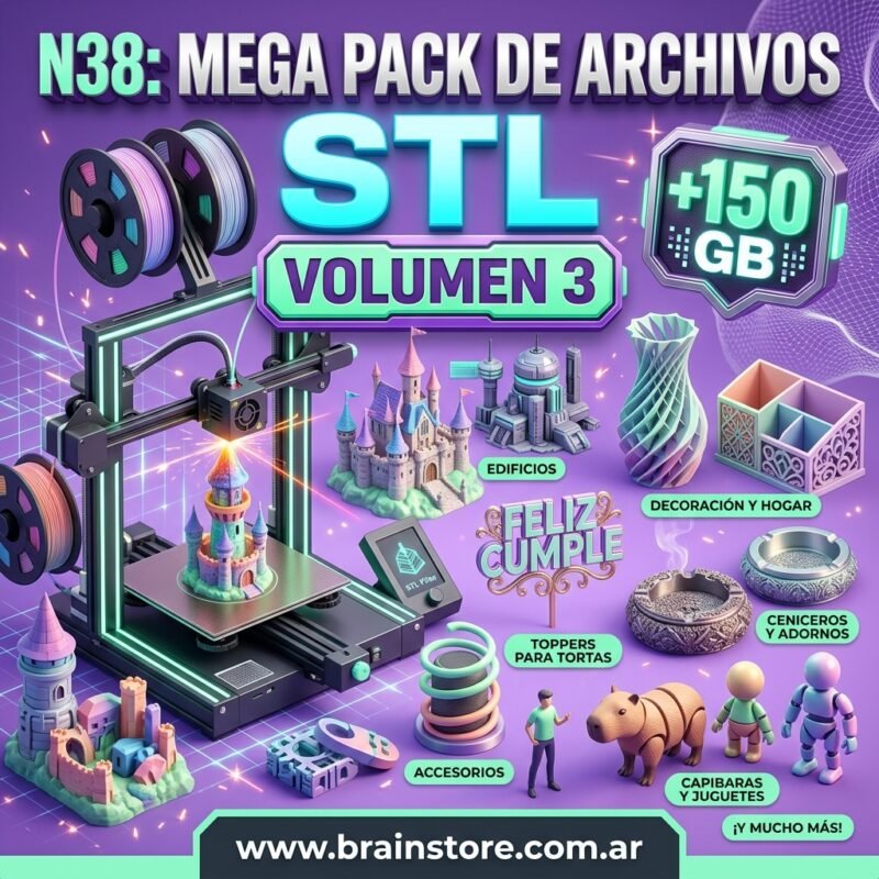 N38: Mega pack de archivos STL VOLUMEN 3