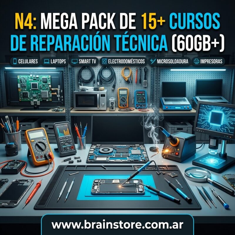 N4: Mega pack de 15+ cursos de reparación técnica (60GB+)