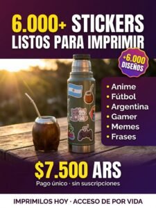 Mega pack de 6.000+ stickers y calcomanías imprimibles
