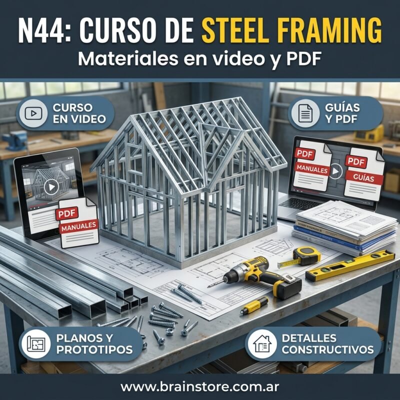 N44: Curso de Steel Framing: Materiales en video y PDF
