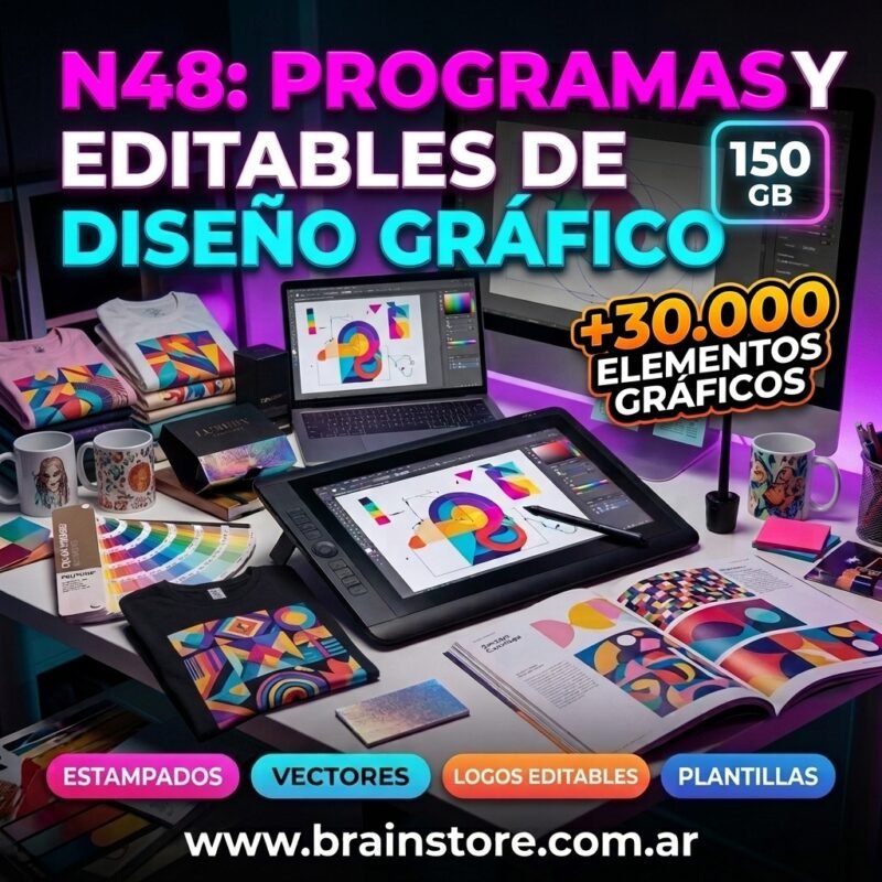 N48: Programas y editables de diseño gráfico (150GB)