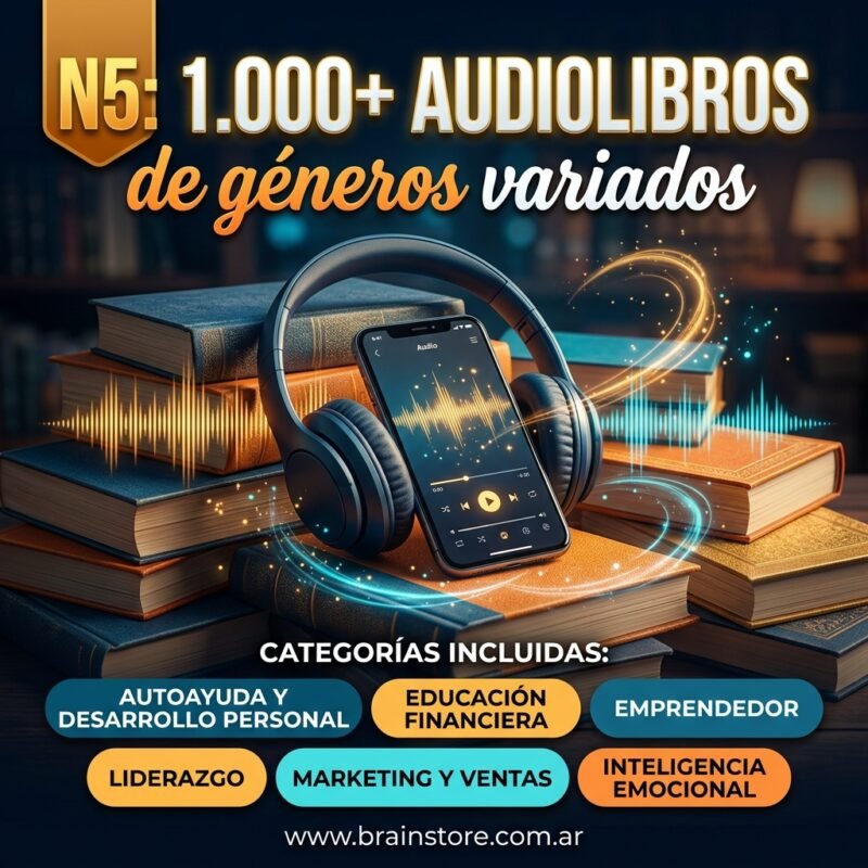N5: 1.000+ Audiolibros de géneros variados