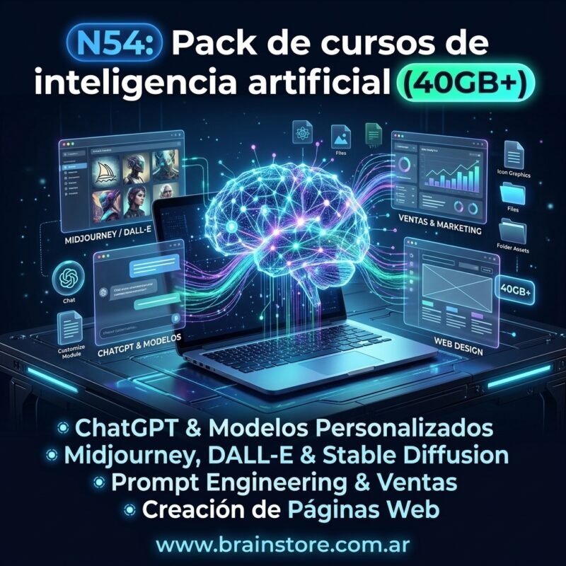 N54: Pack de cursos de inteligencia artificial (40GB+)