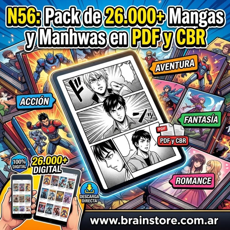 N56: Pack de 26.000+ Mangas y Manhwas en PDF y CBR