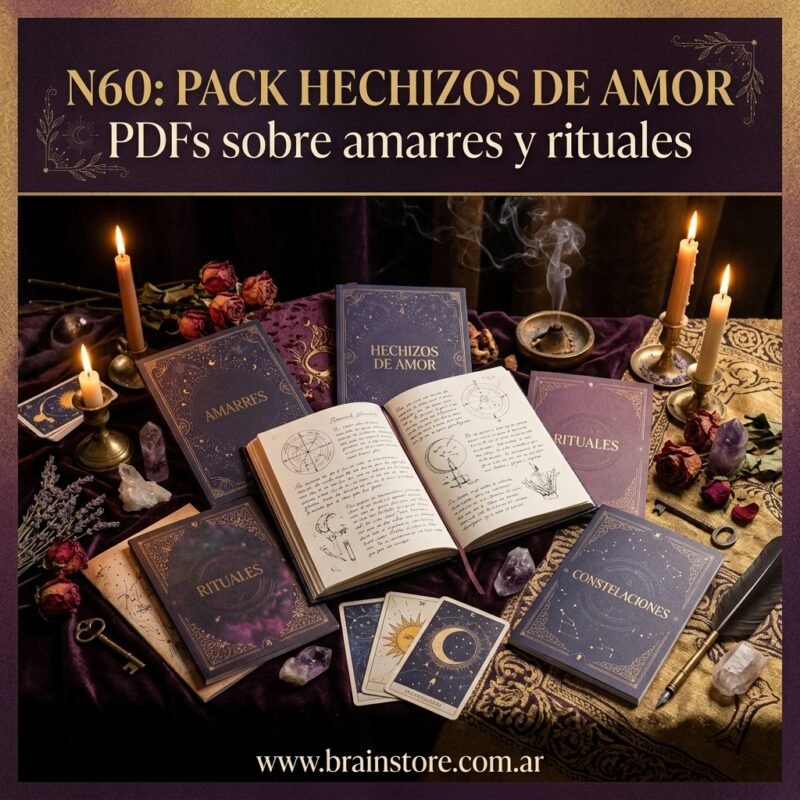 N60: Pack hechizos de amor: PDFs sobre amarres y rituales
