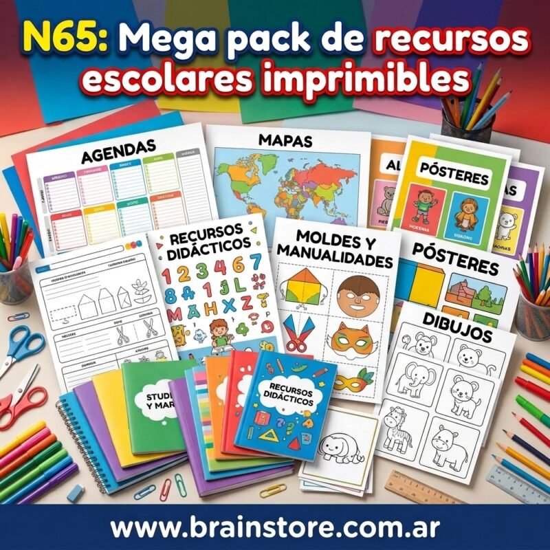 N65: Mega pack de recursos escolares imprimibles