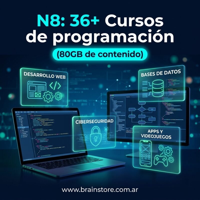 N8: 36+ Cursos de programación (80GB de contenido)
