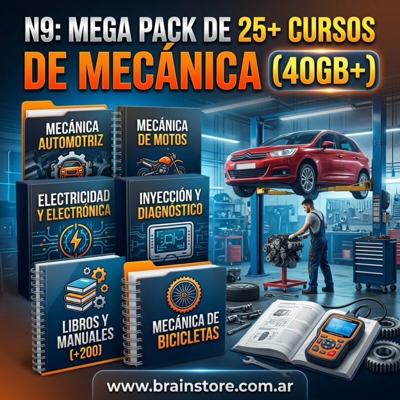 N9: Mega pack de 25+ cursos de mecánica (40GB+)